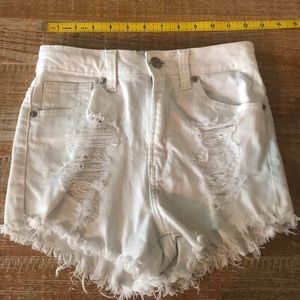 Just USA White Jean Shorts